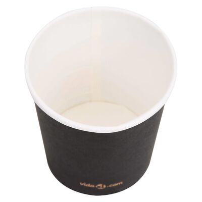 vidaXL Tazas de papel café 120 ml 1000 uds negro