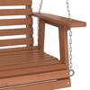 vidaXL Silla columpio jard&iacute;n con cadenas de metal madera abeto marr&oacute;n