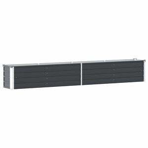 vidaXL Arriate de jard&iacute;n de acero galvanizado antracita 320x40x45 cm