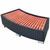 vidaXL Escal&oacute;n para ba&ntilde;era hidromasaje poli rat&aacute;n 92x45x25 cm negro