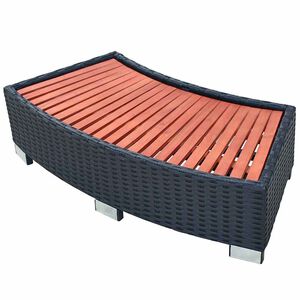 vidaXL Escal&oacute;n para ba&ntilde;era hidromasaje poli rat&aacute;n 92x45x25 cm negro