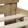 vidaXL Estructura de cama con cabecera Roble artesanal 90 x 200 cm