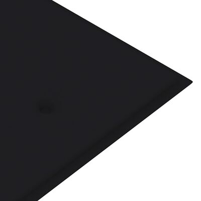 vidaXL Cojín de banco de jardín negro 180x50x3 cm