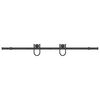 vidaXL Kit de herrajes para puertas correderas acero negro 183 cm