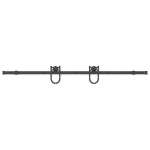 vidaXL Kit de herrajes para puertas correderas acero negro 183 cm