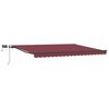vidaXL Toldo retr&aacute;ctil manual con luces LED burdeos 400x300 cm