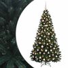 vidaXL &Aacute;rbol de Navidad artificial verde oscuro con bolas 180 cm