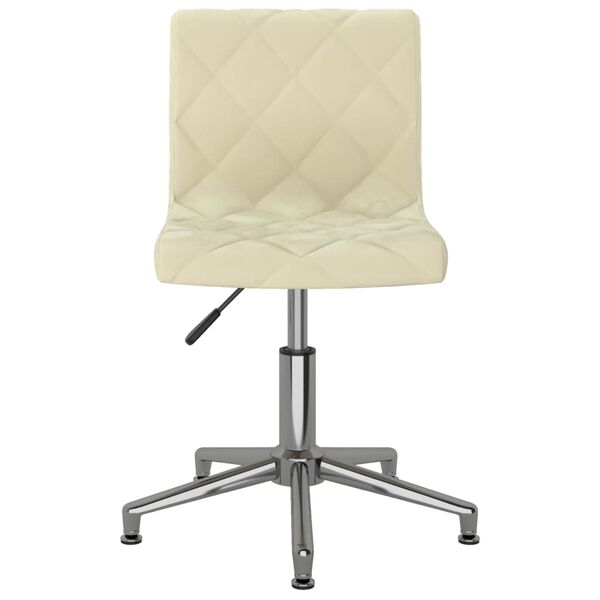 vidaXL Sillas de comedor giratorias 2 uds terciopelo crema