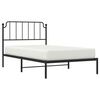 vidaXL Estructura cama sin colch&oacute;n con cabecero metal negro 107x203 cm