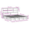 vidaXL Cama con estanter&iacute;a sin colch&oacute;n madera maciza marr&oacute;n 200x200 cm