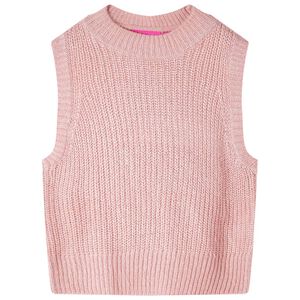 Chaleco infantil de punto rosa claro 92