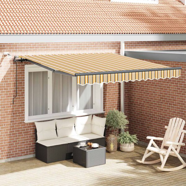vidaXL Toldo Retr&aacute;ctil con Multicolor 300 x 250 cm tela