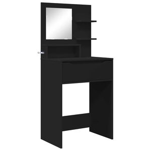 vidaXL Mesas de tocador de dormitorio Negro 60 x 39,5 x 135 cm