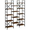 vidaXL Estanter&iacute;a madera ingenier&iacute;a roble ahumado 127,5x28,5x172,5 cm