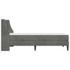 vidaXL Estructura de cama con colch&oacute;n Gris oscuro 90 x 190 cm