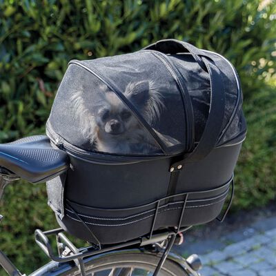TRIXIE Cesta trasera de bicicleta para mascotas negro 29x42x48 cm
