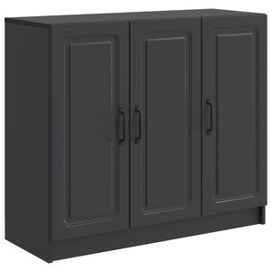 vidaXL Aparador Negro 89 x 34,5 x 77 cm Madera de Ingenier&iacute;a