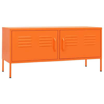 vidaXL Mueble para TV de acero naranja 105x35x50 cm