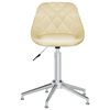 vidaXL Sillas de comedor giratorias 6 uds cuero sint&eacute;tico color crema