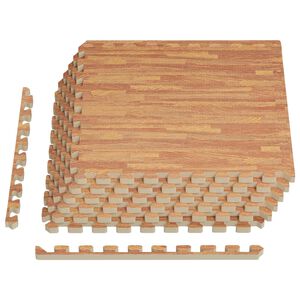 vidaXL Tapete para piscina 6 uds. Madera 2,16 m&sup2; Espuma EVA