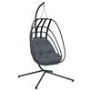 vidaXL Silla colgante tipo huevo con soporte de acero antracita