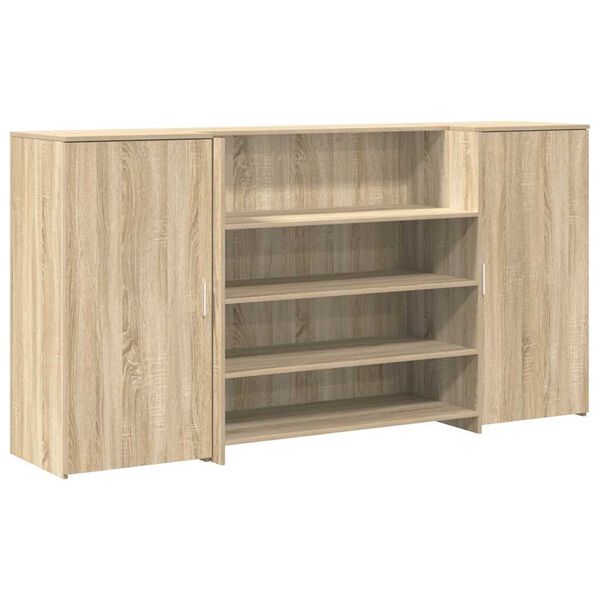 vidaXL Mostrador de recepci&oacute;n roble sonoma 200x50x103,5 cm