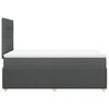 vidaXL Cama box spring con colch&oacute;n tela gris oscuro 120x200 cm