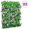 vidaXL Enrejado expansible hiedra artificial verde 5 uds 180x70 cm