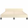 vidaXL Estructura de cama sin colch&oacute;n cuero sint&eacute;tico crema 140x200 cm