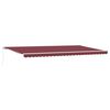vidaXL Toldo retr&aacute;ctil manual burdeos 500x300 cm