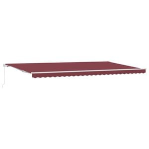 vidaXL Toldo retr&aacute;ctil manual burdeos 500x300 cm