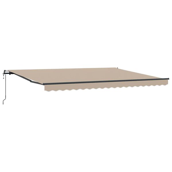 vidaXL Toldo Retr&aacute;ctil Beige 450 x 300 cm Tela y Aluminio