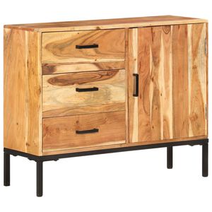 vidaXL Aparador de madera maciza de acacia 88x30x73 cm