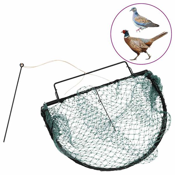vidaXL Trampa para p&aacute;jaros acero verde 40 cm