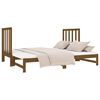 vidaXL Sof&aacute; cama extra&iacute;ble sin colch&oacute;n marr&oacute;n miel 2x(90x190) cm