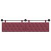 vidaXL Cabecera Colgante Rojo vino 210 x 55 x 7 cm tela