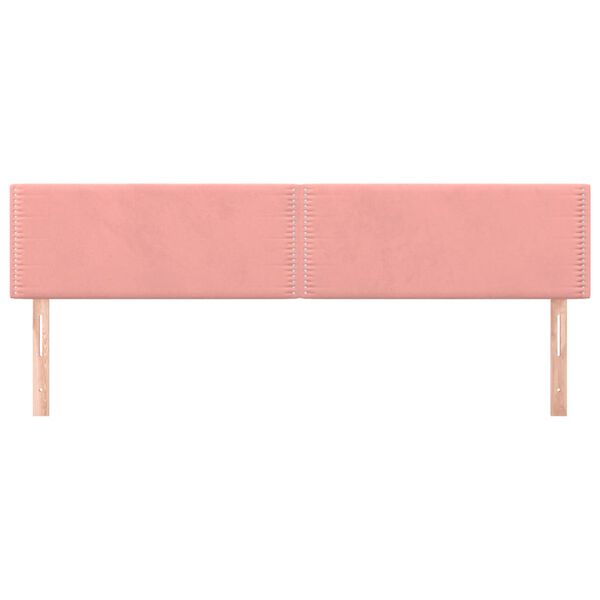 vidaXL Cabeceros terciopelo rosa 180x5x78/88 cm