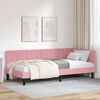 vidaXL Estructura de cama en esquina Rosa 90 cm x 200 cm Terciopelo