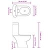 vidaXL Inodoro WC con cisterna negro