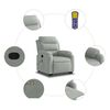 vidaXL Sill&oacute;n reclinable de masaje elevable terciopelo gris claro