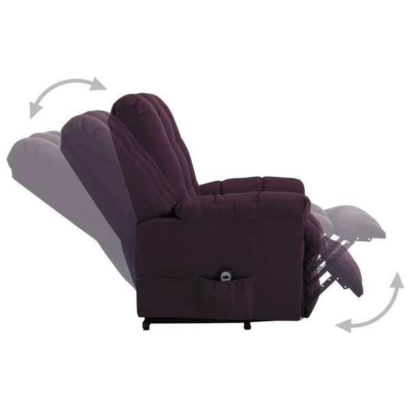 vidaXL Sill&oacute;n elevable tela morado
