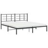vidaXL Estructura cama sin colch&oacute;n con cabecero metal negro 183x213 cm