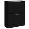 vidaXL Zapatero madera contrachapada negro 63x24x81 cm