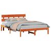 vidaXL Estructura de cama Marr&oacute;n 140 x 200 cm Madera maciza de Pino