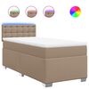 vidaXL Cama box spring con colch&oacute;n cuero sint&eacute;tico capuchino 90x190 cm