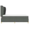 vidaXL Cama con Somier y Colch&oacute;n Gris Oscuro 90x190 cm de Tela tela
