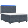 vidaXL Cama box spring con colch&oacute;n Gris oscuro 140 x 200 cm Terciopelo