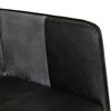 vidaXL Sill&oacute;n orejero cuero aut&eacute;ntico negro y gris