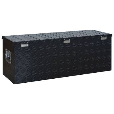 vidaXL Caja de aluminio 1085x370x400 mm negra