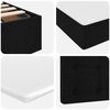 vidaXL Cama con almacenamiento y colch&oacute;n Negro 90 x 190 cm Poli&eacute;ster